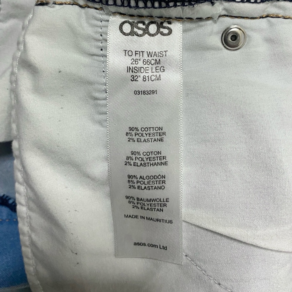 ASOS Women’s Comfort Stretch Straight Leg Jeans in Light Wash Blue Size 26/32 - Picture 5 of 8